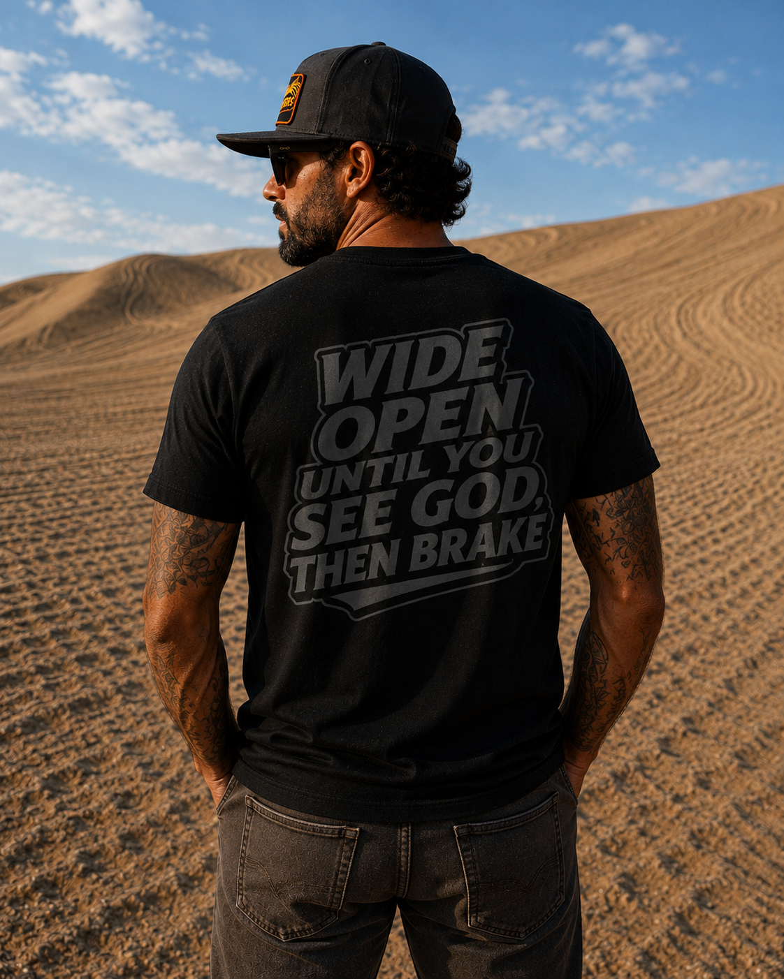 **PRE ORDER** Wide Open Until You See God Then Brake Sand Roosters T-Shirt